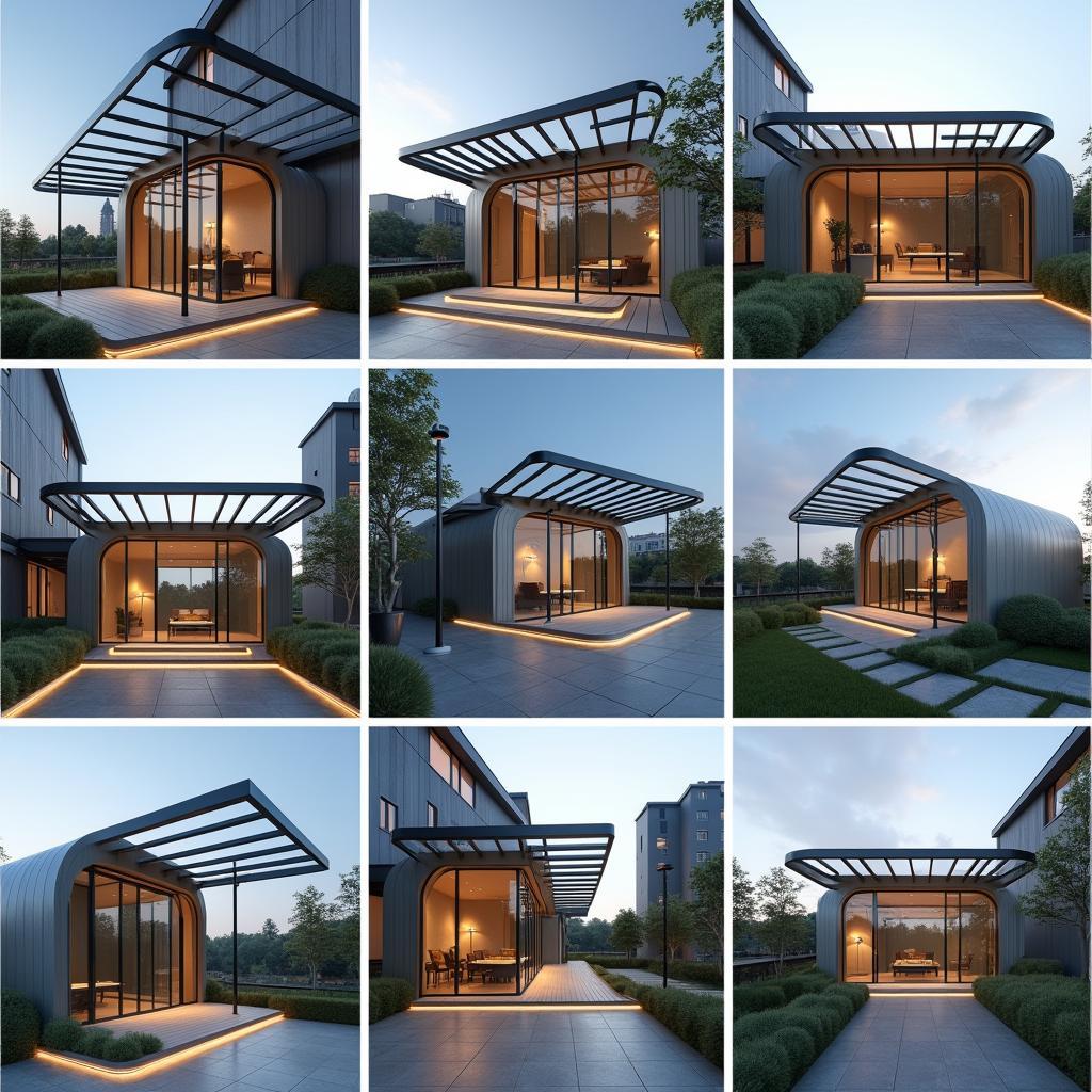 Tổng hợp các mẫu mái che sân thượng nhà ống thiết kế hiện đại, tối giản
